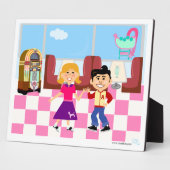 Retroville Diner Dance Kinder Vintager Cartoon Art Fotoplatte (Seite)