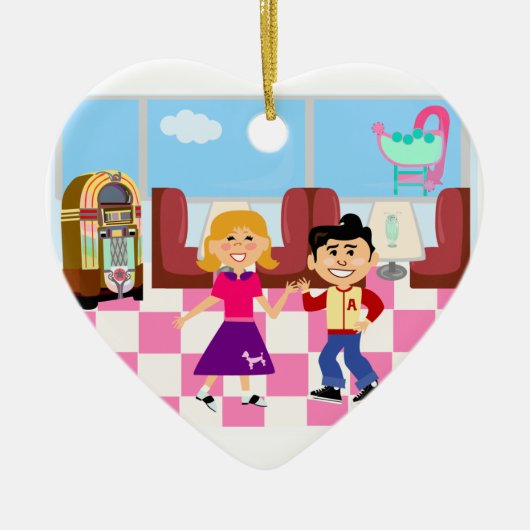 Retroville Socken-Hopfenrestaurant Keramikornament (Vorne)