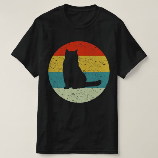 Retrovinatine Britische Kurzhaarkatze T-Shirt (Design vorne)