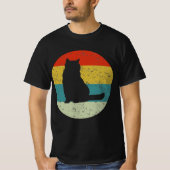 Retrovinatine Britische Kurzhaarkatze T-Shirt (Vorderseite)