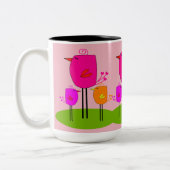 Retrovögel 2 zweifarbige tasse (Links)