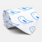 Retrovögel in weiß krawatte (Gerollt)