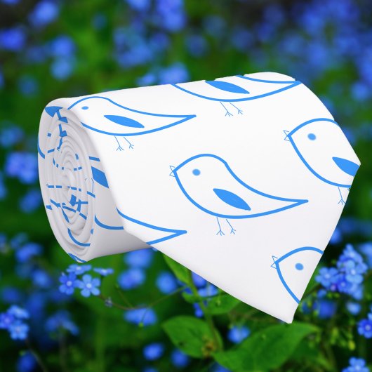 Retrovögel in weiß krawatte