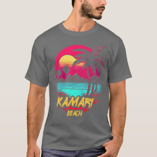 Retrowave Beach Kamari Beach T-Shirt