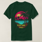 Retrowave Beach Positano Beach T-Shirt (Design vorne)
