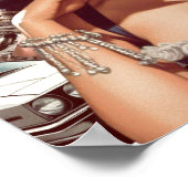 Retrowave-Button-Up-Collage Poster (Ecke)