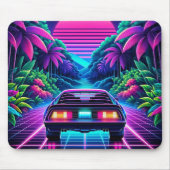 Retrowave Car Mousepad (Vorne)