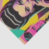 Retrowave Goth Woman Collage Seidenpapier (Ausschnitt)