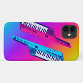 RETROWAVE KEYTARS-SYNTHESIZER Case-Mate iPhone HÜLLE (Rückseite (Horizontal))
