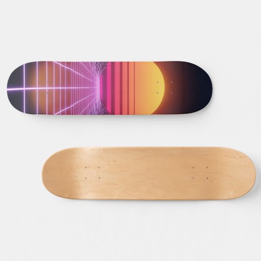 Retrowave Landscape Skateboard (Horizontal)