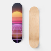 Retrowave Landscape Skateboard (Vorderseite)