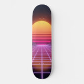 Retrowave Landscape Skateboard (Vorderseite)