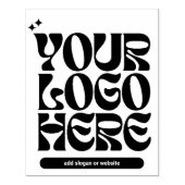 Retrowave-Logo für kundenspezifisches Y2k-Geschäft Gummistempel (Prägung)