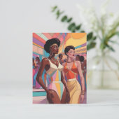 Retrowave Party 1980 Postkarte (Stehend Vorderseite)