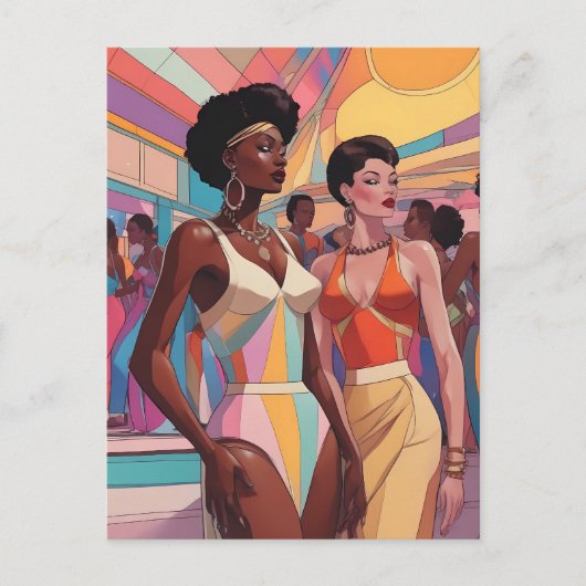 Retrowave Party 1980 Postkarte (Vorderseite)