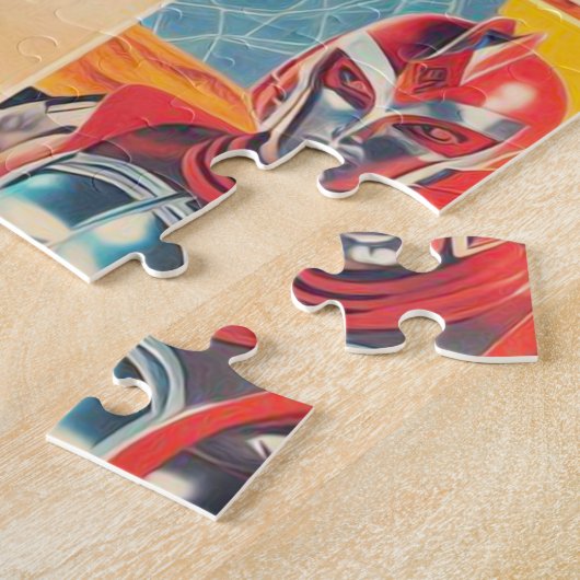 Retrowave Sci-Fi Kriegerfrauen Puzzle (Seite)