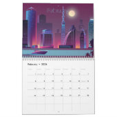 Retrowave Synthwave Cityscapes bis Night 2022 Kalender (Feb 2026)