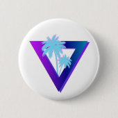 RETROWAVE SYNTHWAVE PALM BÄUME TRIANGLE BUTTON (Vorderseite)