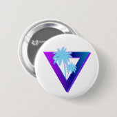 RETROWAVE SYNTHWAVE PALM BÄUME TRIANGLE BUTTON (Vorne & Hinten)