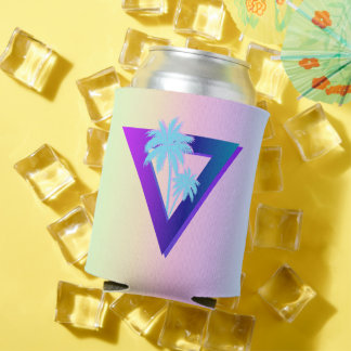 RETROWAVE SYNTHWAVE PALM BÄUME TRIANGLE KANN FARBE DOSENKÜHLER