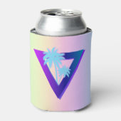 RETROWAVE SYNTHWAVE PALM BÄUME TRIANGLE KANN FARBE DOSENKÜHLER (Kanne Vorderseite)