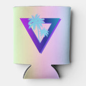 RETROWAVE SYNTHWAVE PALM BÄUME TRIANGLE KANN FARBE DOSENKÜHLER (Vorderseite)