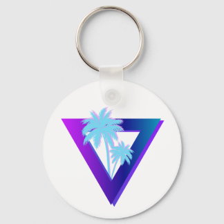 RETROWAVE SYNTHWAVE PALM BÄUME TRIANGLE SCHLÜSSELA SCHLÜSSELANHÄNGER