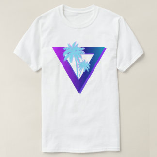 RETROWAVE SYNTHWAVE PALM BÄUME TRIANGLE SHIRT