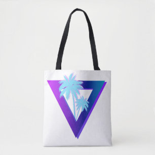 RETROWAVE SYNTHWAVE PALM BÄUME TRIANGLE TASCHE