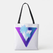 RETROWAVE SYNTHWAVE PALM BÄUME TRIANGLE TASCHE (Rückseite)