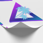 RETROWAVE SYNTHWAVE PALM BÄUME WRAPPING PAPIER GESCHENKPAPIER (Ecke)