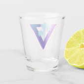 RETROWAVE SYNTHWAVE PALM TREES DREIECK SHOT GLASS SCHNAPSGLAS (Rückseite)
