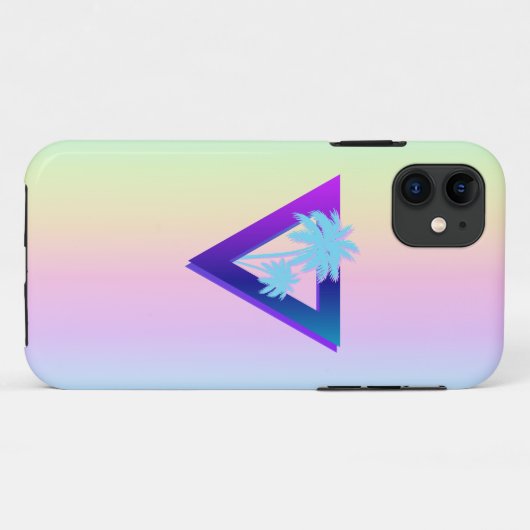 RETROWAVE SYNTHWAVE PALM TREms TRIANGLE PHONE FALL Case-Mate iPhone Hülle (Rückseite (Horizontal))