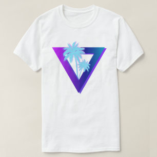 RETROWAVE SYNTHWAVE PALMEN DREIECK SHIRT