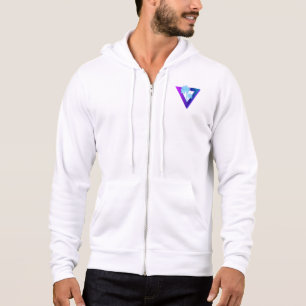RETROWAVE SYNTHWAVE PALMEN DREIECK ZIP-KAPUZENPULL HOODIE