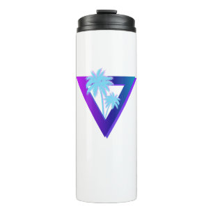 RETROWAVE SYNTHWAVE PALMEN TRIANGEL TUMBLER THERMOSBECHER