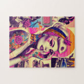 Retrowave Tattoo Button-Up Collage Puzzle (Horizontal)