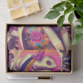 Retrowave Tattoo Button-Up Collage Seidenpapier (Geschenk)