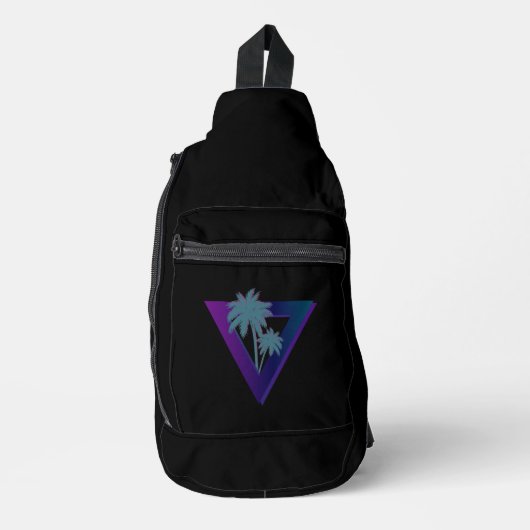 RETROWAVE TRIANGLE PALM BAG CROSSBODY BAG (Vorderseite)
