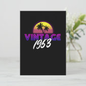 Retrowave Vintag 1953 Geburtstagsgeschenkidee Einladung (Stehend Vorderseite)