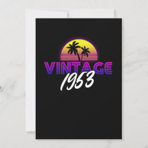 Retrowave Vintag 1953 Geburtstagsgeschenkidee Einladung