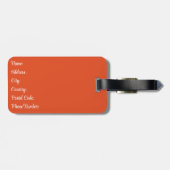 Retrowelle in Gelb und Orange Gepäckanhänger (Rückseite horizontal)