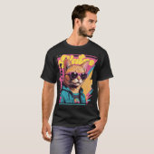 Retrowelle katzen T-Shirt (Vorne ganz)
