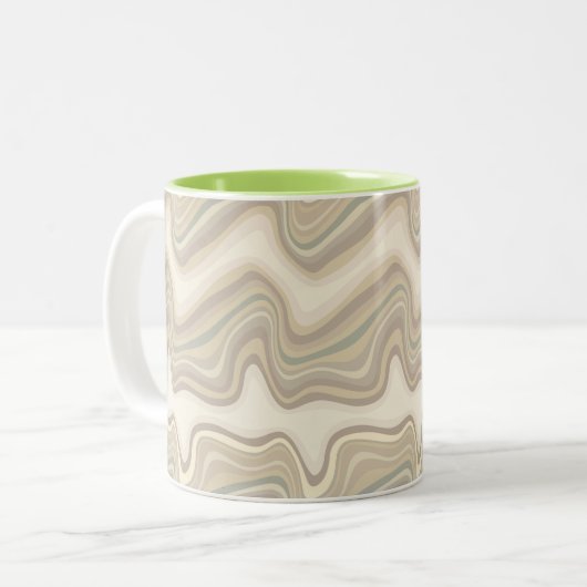 Retrowelle-neutral Zweifarbige Tasse (Vorderseite Links)