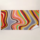 Retrowelle Strandtuch (Vorderseite)