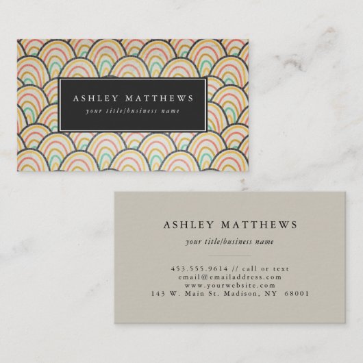 Retrowelle Visitenkarte (Vorne/Hinten)