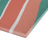 Retrowellen - orange und grün schneidebrett (Ecke)