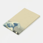 Retrowellen Ozean Meer Boot Post-it Klebezettel (angewinkelt)