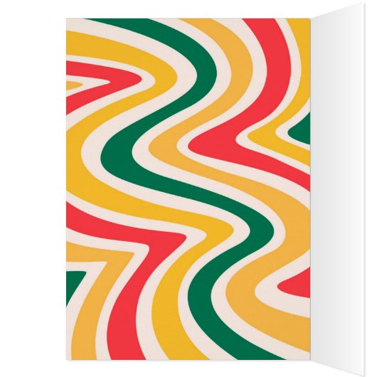 Retrowellen Weihnachtskarte "Never Sleigh Never" (Innen (Links))