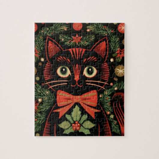 RetroXmasCat Puzzle (Vertikal)